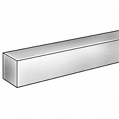 Square Bar Stock Aluminum 3/8 in Over. W MPN:61S.375-72