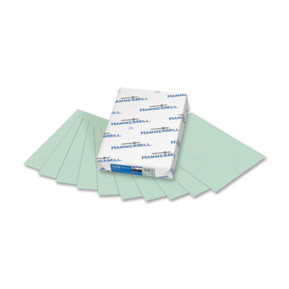 Hammermill Fore Super-Premium Color Copier Paper, Letter Size (8 1/2in x 11in), Ream Of 500 Sheets, 20 Lb, 30% Recycled, Green (Min Order Qty 3) MPN:103366