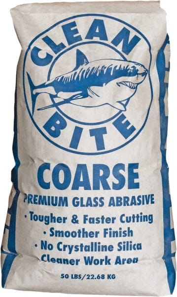 Abrasive Blasting Media: Coarse, Angular, Crushed Glass MPN:Coarse-F
