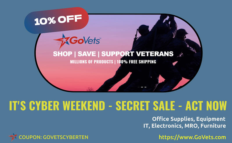 Claim your final 10% off Cyber Deals on GoVets for anything up to $150 - Deal Ends 11/30/2021
