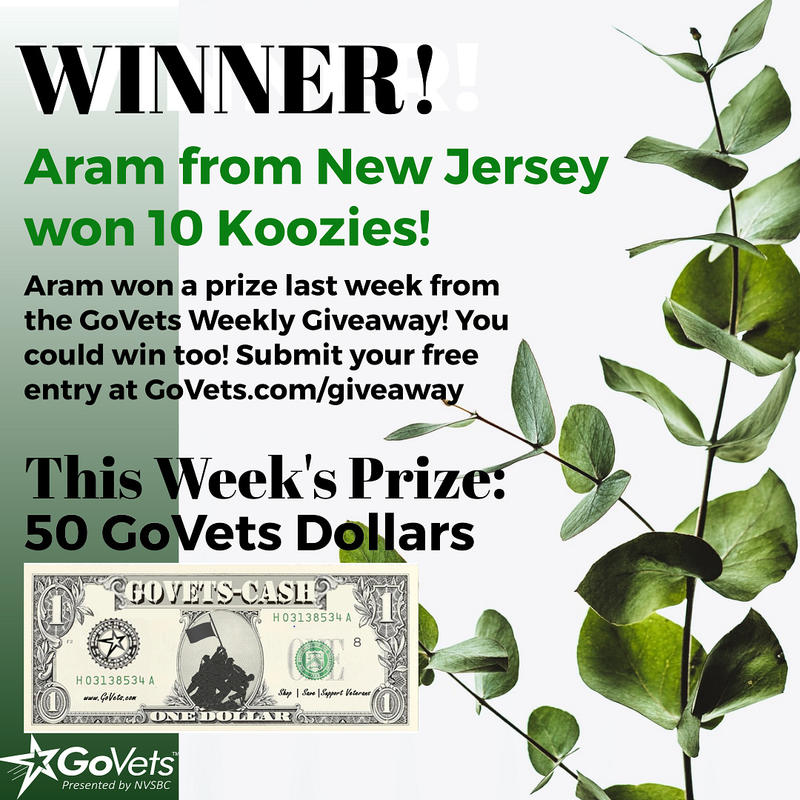 Enter our GoVets Weekly Giveaway